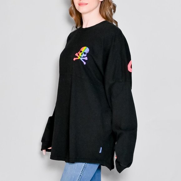 SOULCYCLE Boston Rainbow Skull Black Spirit Jersey - Picture 6 of 8